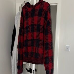 Red and Black Checkered Sweater